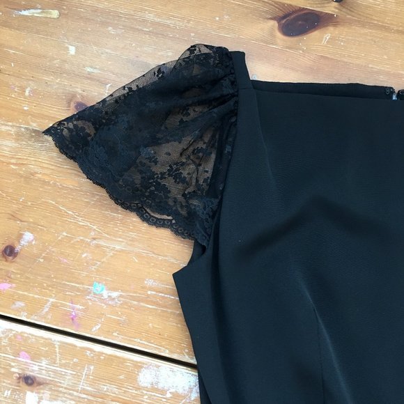 Vintage Black Lace Cocktail Dress, Adele Simpson, NWT, Medium - Picture 4 of 16